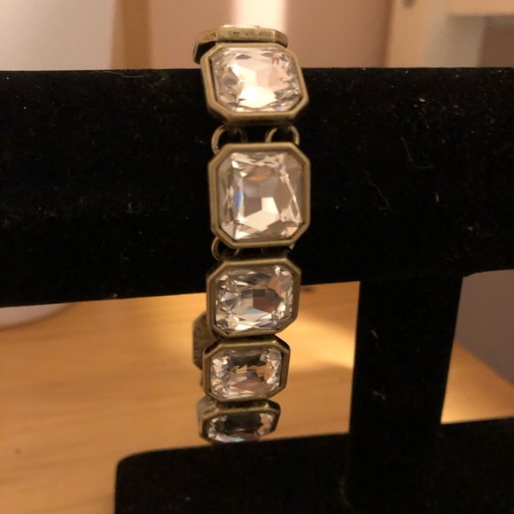 Chloe + Isabel Glam Square Cut Crystal Bracelet - Picture 2 of 2